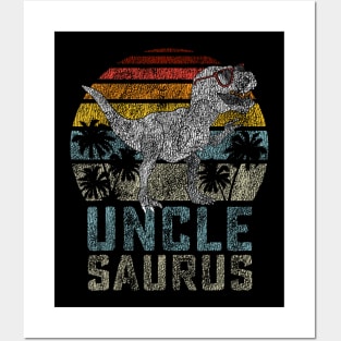 Unclesaurus T Rex Dinosaur Uncle Saurus Family Matching Posters and Art